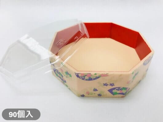 【折箱】八角5.1寸 千扇 蓋付（90個入）